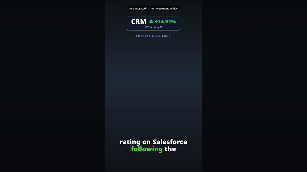 Why Is Salesforce Stock Surging Today? CRM +14.91% (Aug 27)