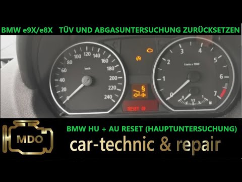 BMW TÜV Anzeige zurückstellen / zurücksetzen Termin / Hu + AU