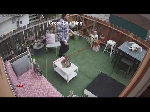 Crossing Counter Video Analytic on NVR-8580 with 4K Security Cameras