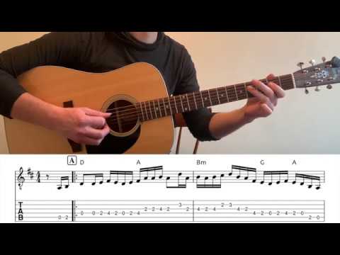 Chris Eldridge & Julian Lage | Old Grimes | Guitar Lesson: TABs on Screen