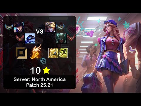 Caitlyn ADC + Xerath vs Ezreal + Pyke - NA Challenger - Patch 25.21