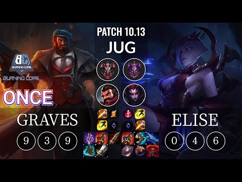 BCO Once Graves vs Elise Jungle - KR Patch 10.13