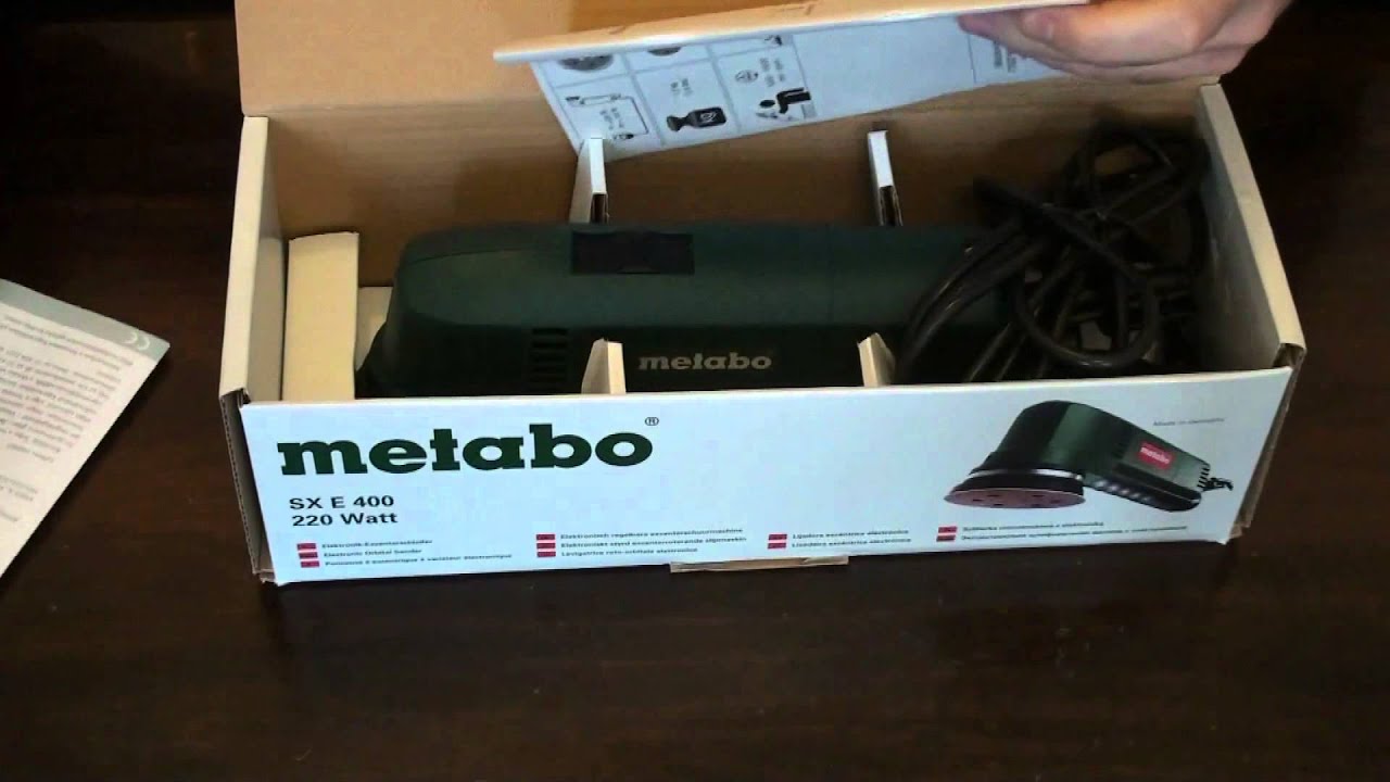 Шлифмашина орбитальная Metabo SXE 400 (600405000)  220Вт 5000-10000об/мин диам.80мм