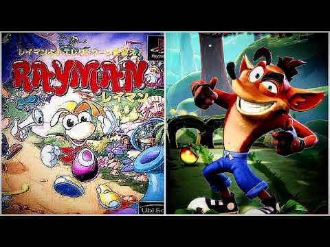 Rayman 1 Peaceful Peaks VS Crash Bandicoot 1 Temple Ruins Music instrumental (Mashup)