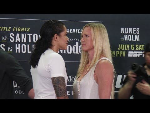 Amanda Nunes vs. Holly Holm Face Off | UFC 239 Media Day