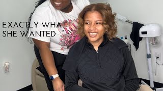 She got the EXACT color she wanted | silk press on bleached hair