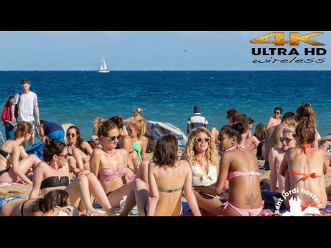 [ 4K HDR] Hamburg beach 🏖 weekend Walking tour . Germany 🇩🇪 2021