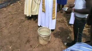 preview picture of video 'Fr. Charles bless the site before starting the construction foundation'