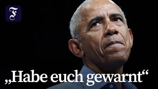 Obama kritisiert US-Präsident Trump scharf