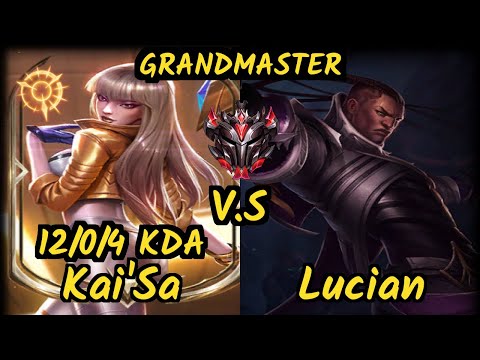 Theusma (KAI'SA) vs LUCIAN - 12/0/4 KDA BOTTOM ADC GAMEPLAY - BR Ranked GRANDMASTER