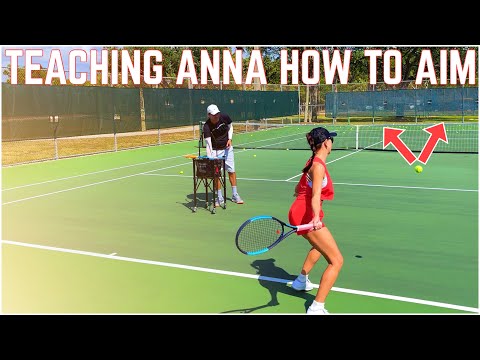 Teaching Anna How to Aim in Tennis thumbnail