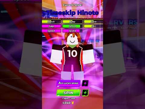 I GOT TIMESKIP HINOTO OFF OF A NORMAL SPIN!!!! 0.01% CHANCE Roblox Haikyuu Legends