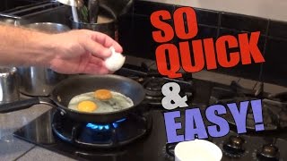 How to flip eggs while cooking eggs over easy. Watch this, master chefs!