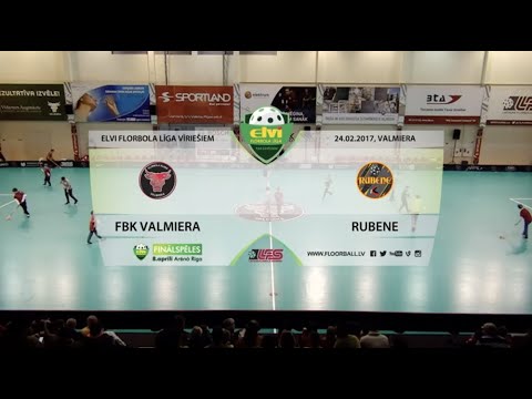 ELVI florbola līga: FBK Valmiera - Rubene  (1/4F 1.spēle) (24.02.2017)