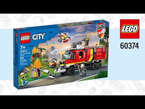 LEGO® City Fire Command Truck (60374)[502 pcs] Speed Build @TopBrickBuilderLite