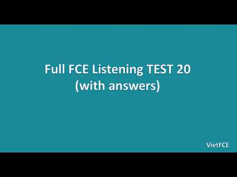 Full B2 First (FCE) Listening Test 20