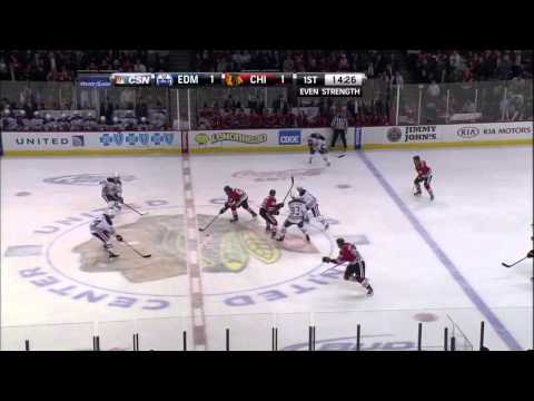 Patrick Kane PPG 1-1 Feb 25 2013 Edmonton Oilers vs Chicago Blackhawks NHL Hockey goal