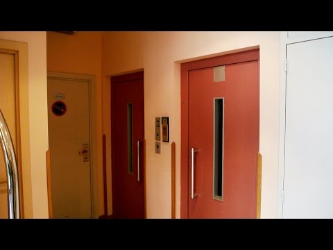 1962 Schindler traction elevators without inner doors @ Hotel*** Chaochow Palace, Brussels, Belgium