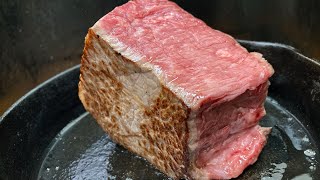 おいしそ~😄 - ラージサイコロステーキを燃やしてハイボールをキメるだけの動画