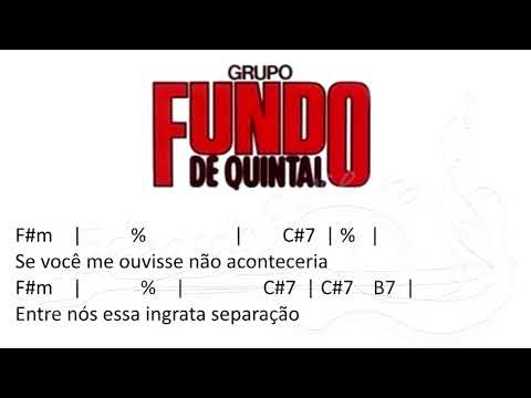 Você quer voltar |  grupo Fundo de Quintal