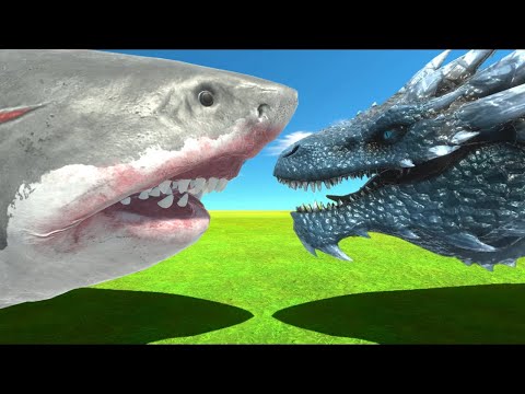 Tiny Ice Dragon VS Giant Aquatics - Animal Revolt Battle Simulator