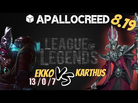 Apallocreed | Ekko vs karthus Mid Ranked Patch 8.19