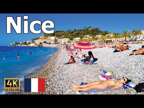 Nice, France 4K Walk - Beach, Promenade, Scenic Viewpoints, and Old Town 🇫🇷