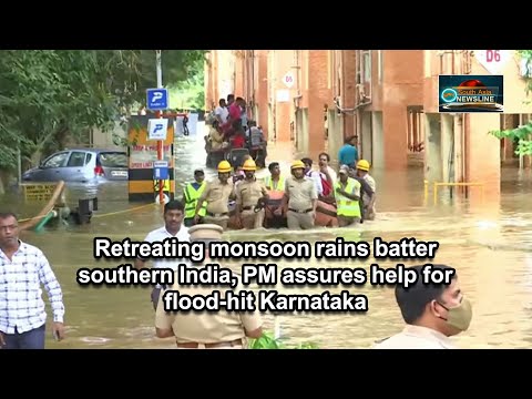 Retreating monsoon rains batter southern India, PM assures help for flood hit Karnataka