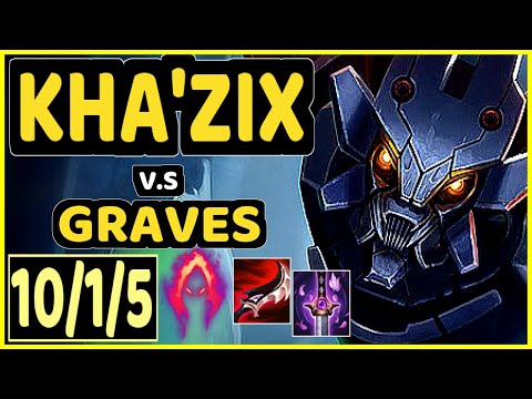 CINKROF (KHA'ZIX) vs GRAVES - 10/1/5 KDA JUNGLE GAMEPLAY - EUW Ranked GRANDMASTER