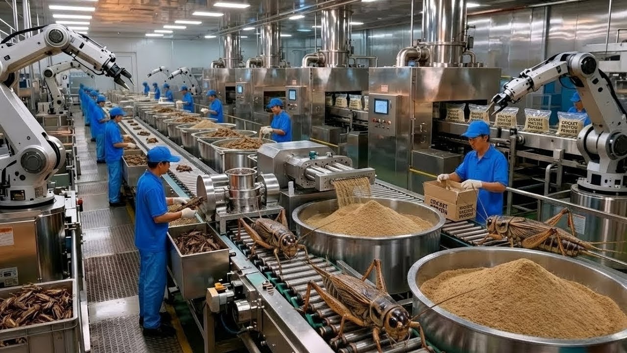 رحلة غريبة داخل مصنع دقيق الصراصير… كيف تتحول الحشرات لمسحوق بروتيني؟