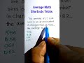 Average Math Shortcuts Tricks 63 Average In Hindi Average Short Tricks For RRB Group D Shorts