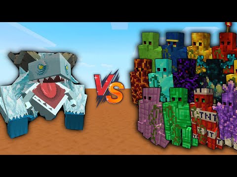 Frostmaw vs Extra GOLEMS Army | Minecraft Mob Battle Royale 1.20 (Mowzie's Mobs)