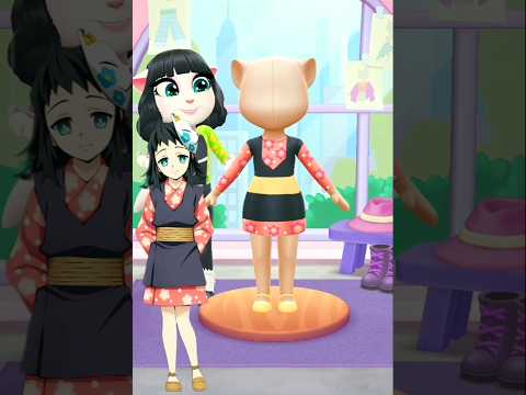 #demonslayer Makomo makeover by my talking angela 2💝#makomo #shorts