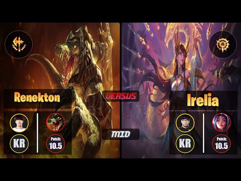 Flame RENEKTON (Mid) [Conqueror] VS Lava IRELIA - Grandmaster KR Patch 10.5
