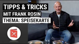 Tipps & Tricks vom Gastroexperten Frank Rosin: Thema optimale Speiseka