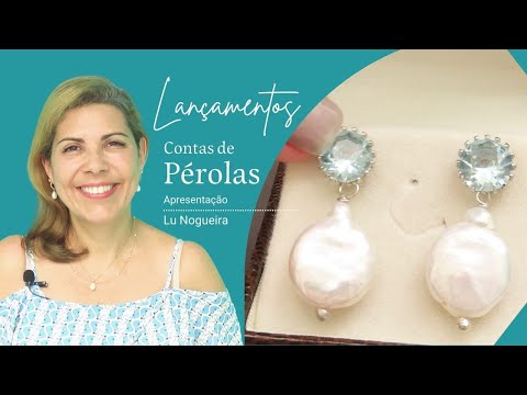 Contas de Pérolas Naturais para Montagem de Semi Joias - Pedra Mística