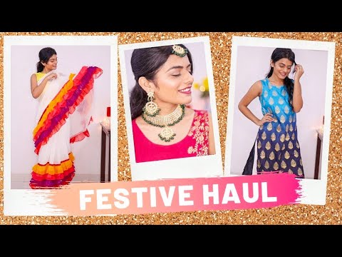 Festive Haul!! Kurtis, Palazzos, Jewelry- Everything under ₹1000 | Dhwani Bhatt