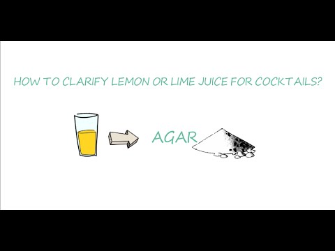 How to clarify lemon or lime juice for cocktails?