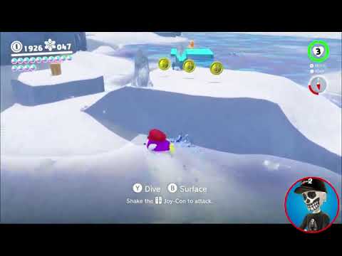 Super Mario Odyssey Guide Snow Kingdom Power Moon # 47