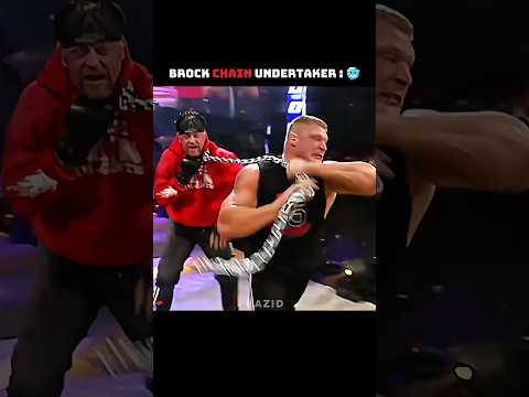 brock lasner chain to undertaker🥶 #wwe #wrestling #shorts