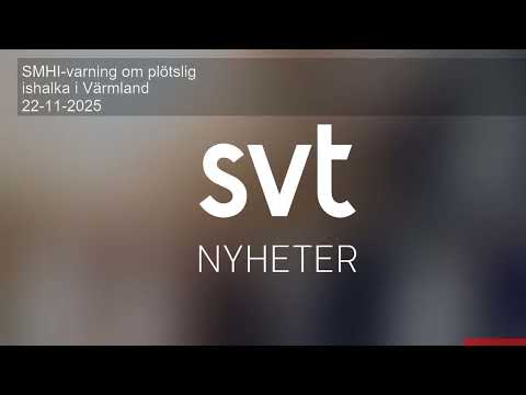 SMHI-varning om plötslig ishalka i Värmland