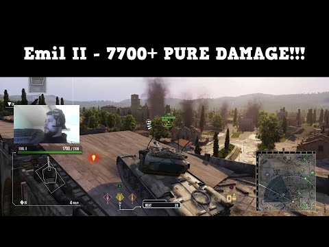 Emil II "7700+ PURE DAMAGE" Gameplay at "VINEYARDS" map - WoT Console
