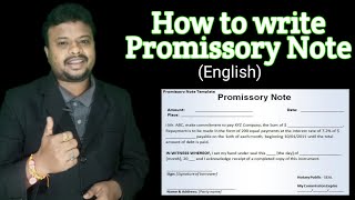 How to write Promissory Note - English