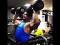 Digvijay Singh Bodybuilder doing Heavy Dumbbell Shoulder Press.