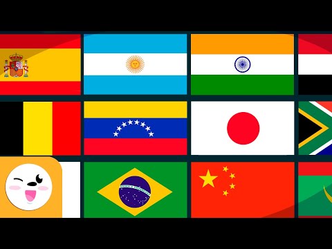 BANDEIRAS Do MUNDO - Encontre a bandeira diferente - EUROPA, AMÉRICA, ÁFRICA,ÁSIA - Recopilação