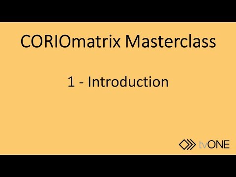 CORIOmatrix Masterclass