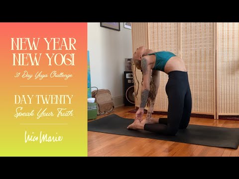 DAY 20 - Speak Your Truth - Throat Chakra Yoga | 💛 NEW YEAR, NEW YOGI CHALLENGE WITH NICO 💛