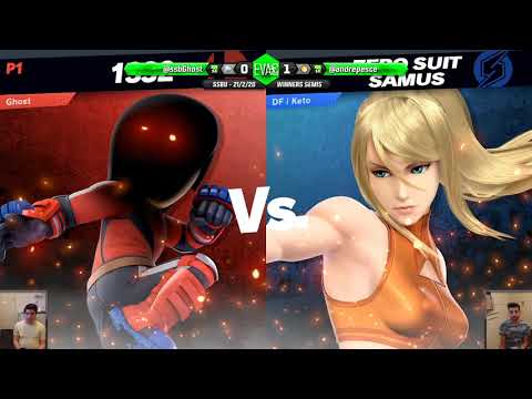 EVAC 21/2/20 SSBU: Ghost vs Andre (Mii Brawler vs Zero Suit Samus/Roy) - Winners Semis