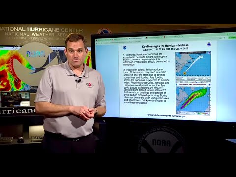 Last Update on Hurricane Melissa from the NHC in Miami, FL (October 30, 2025)