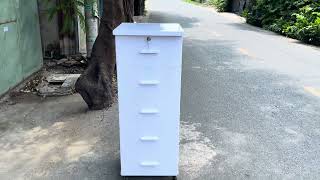 Tủ, Kệ Đầu Giường Nhựa Đài Loan Cao 109,5cm Ngang 42cm Sâu 42cm Màu Trắng A035